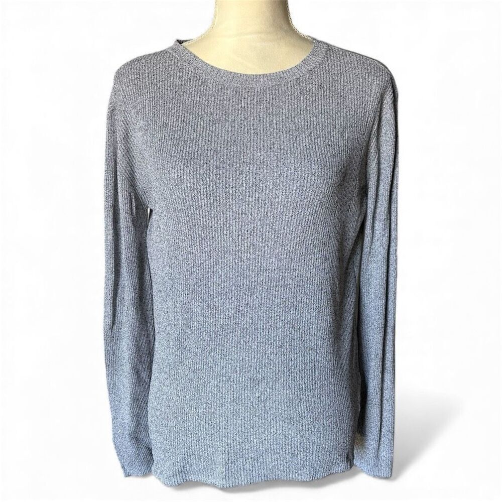 Nanuska Gray Ribbed Knit Crew Neck Size S